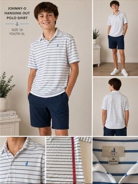 Johnny-O Hanging Out Polo Shirt- size 16-  youth
youth XL